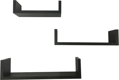 Vista 2 de Estantes flotantes en forma de "U" Ewei's Homewares (3 unidades)