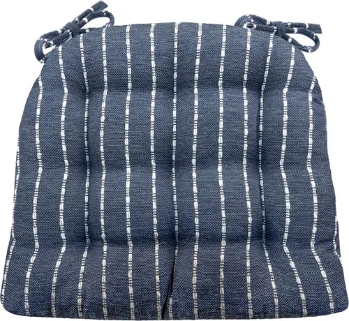 Vista 32 de Barnett Home Decor Cojines para silla de comedor Brisbane plateado gris con lazos - Tamaño mediano 16.5 x 18 Almohadilla para silla - Relleno