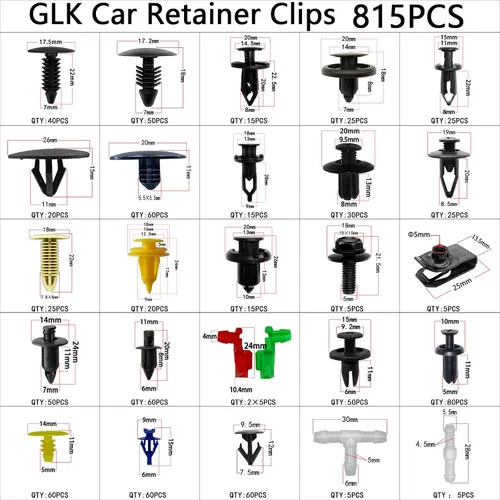 Vista 2 de Kit de 860 clips de parachoques y sujetador de retención de automóvil 25 tamaños Auto Push Pin Remaches Puerta Trim Panel Clips para GM Ford