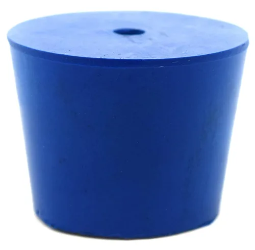 Vista 2 de EISCO Paquete de 10 tapones de neopreno, 1 agujero – ASTM – Tamaño: # 0.256-1.063 in parte inferior, 1.339 in superior, 0.984 in de longitud
