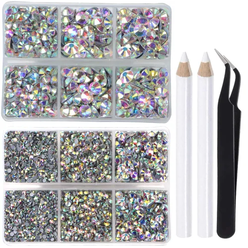 Vista 76 de LPBeads 10000 unidades de diamantes termoadhesivos SS6 amatista con parte trasera plana, gemas de diamantes de imitación de cristal redondas