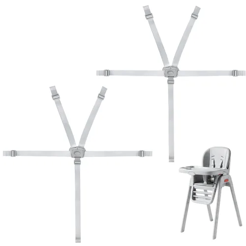 Vista 7 de Correas de repuesto para silla alta compatibles con sillas altas Gracos y la mayoría de sillas altas de 5 puntos (1 unidad)