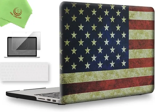 Vista 26 de UESWILL Funda rígida mate 3 en 1 compatible con MacBook Pro (Retina, 13 pulgadas, finales de 2012/2013/2014/principios de 2015), modelo A1425 / Negro