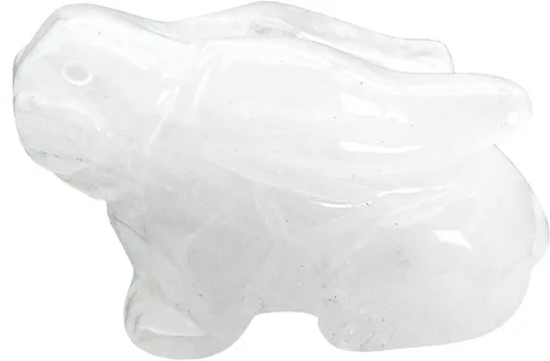 Vista 10 de Estatua de conejo sentado de piedra de sangre natural de África de 2 pulgadas, escultura decorativa de Fengshui para decoración del hogar, cristal