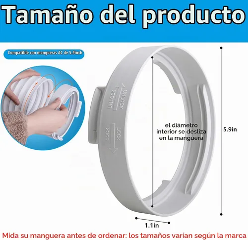 Vista 2 de Acoplador de manguera de escape del aire acondicionado, conector de tubo de Conector-Redondo