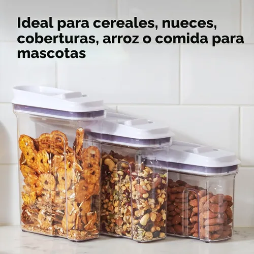 Vista 3 de OXO Good Grips Dispensador de Cereales Hermético POP Grande (4.5 Qt)