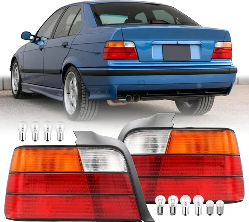Vista 13 de DEPO E36 4D Luces de Rincón - Juego de Luces de Señal de Giro de Rincón Euro Compatible con BMW E36 1992-1998 de 4 Puertas Sedán incluyendo M3