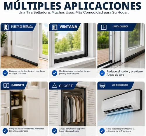 Vista 7 de Cinta aislante de espuma autoadhesiva Storystore, resistente a la intemperie de 1 x 1/8 x 16,5 pies para puertas y ventanas, sello de puerta a