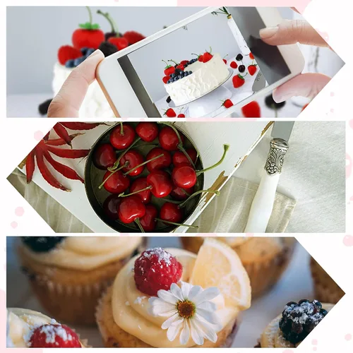 Vista 6 de 52 piezas de frutas artificiales falsas, incluye fresas falsas, arándanos falsos, frambuesas falsas, cerezas falsas, reutilizables, impermeables