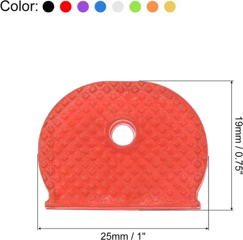 Vista 2 de PATIKIL Tapas para llaves, 4 juegos de llaves, identificadores de codificación de anillo de silicona, funda protectora para oficina, casa