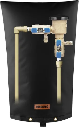 Vista 39 de Cubierta aislante de tubería para prevención de reflujo (5°F) – Bolsa aislada para válvula de aspersor de riego – Cubierta de bomba de pozo de agua