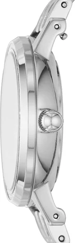 Vista 2 de Fossil Gwen Reloj de cuarzo de acero inoxidable con correa de cuero para mujer