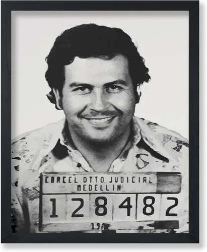 Vista 12 de Monem Art Mugshot Print - Póster retro de ojos azules de Ol' - Arte de diccionario - Diseño de pared de retrato de músico famoso - Gran decoración