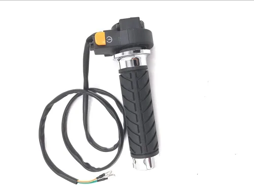 Vista 2 de Mango de acelerador derecho/agarre con interruptor de apagado con combo de pasador de metal, bicicleta motorizada a gas