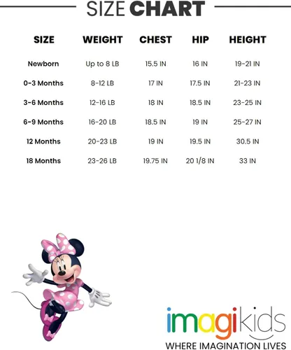 Vista 7 de Disney Minnie Mouse - Body acolchado de felpa francesa para bebé recién nacido a bebé
