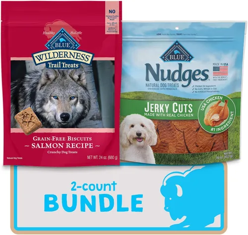Vista 2 de Blue Buffalo - Paquete variado de golosinas para perros, pollo y salmón