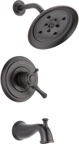 Vista 7 de Delta Faucet T17297-CZ Cassidy MultiChoice 17 Series - Moldura de ducha, bronce champán