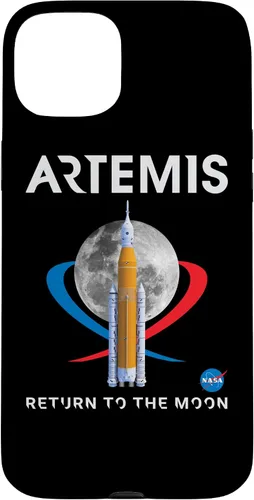 Vista 9 de Funda con logotipo para iPhone 15 Pro NASA Artemis Mission SLS Moon Insignia