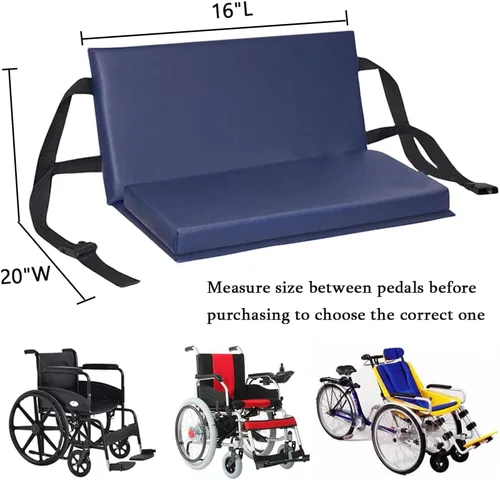Vista 2 de Extensor de reposapiés y patas para silla de ruedas, almohadilla elevadora para ancianos, pacientes discapacitados, protector de cojín de pedal