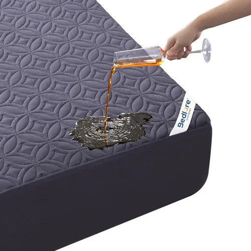 Vista 7 de BEDLORE - Protector de colchón impermeable, tamaño individual Deep Pockets Fit 6"-15" Mattresses, Soft Breathable Dirt-proof Single Bed Mattress