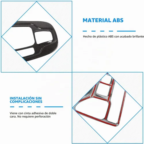 Vista 4 de JeCar Cubierta de Panel de Cambio de Marchas de Fibra de Carbono para Interior Compatible con Jeep Cherokee 2019 2020 2021 2022 Accesorios Interiores