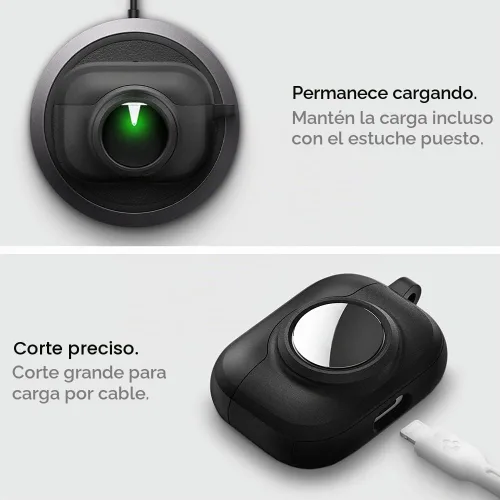 Vista 7 de Spigen Tag Armor Duo Diseñado para AirPods Pro (2019) y para AirTag Cover Negro mate