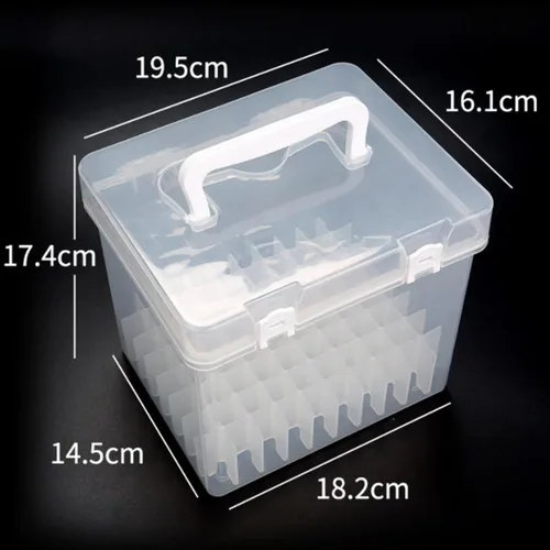 Vista 5 de Estuche de transporte para rotuladores, caja de almacenamiento de lápices, organizador de lápices, portátil, transparente, organizador