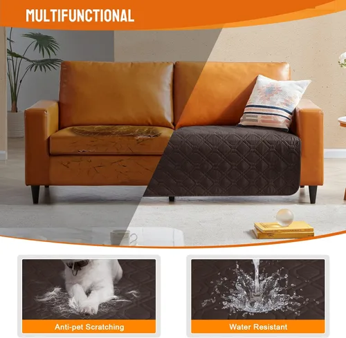 Vista 4 de VANSOFY Fundas reversibles para cama de perro de 68 x 82 pulgadas, impermeables, fundas de cojín para sofá, funda de cojín para sofá, protector