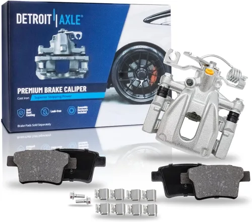 Vista 142 de Detroit Axle - Pastillas de freno para Ford F-150 99-03, 02 Lincoln Blackwood, Pastillas de freno de cerámica delanteras y traseras con repuesto