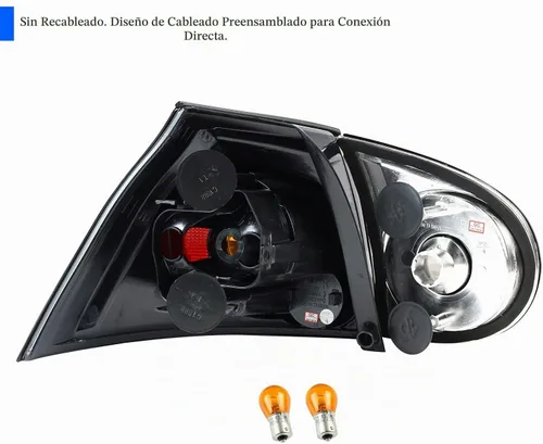 Vista 4 de SPEC-D TUNING JDM - Luces traseras negras compatibles con Volkswagen Golf MK5 GTI Rabbit R32 2006-2009, conjunto de par izquierdo + derecho Para