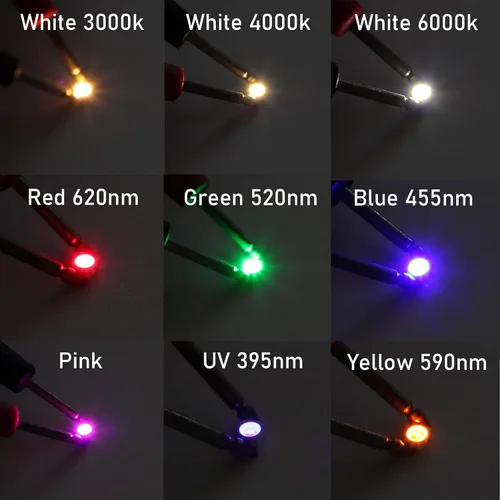 Vista 3 de 100 piezas de LED de montaje en superficie PLCC-2, LED SMD SMT de tamaño 3528 - Rosa, 100 piezas Rosado