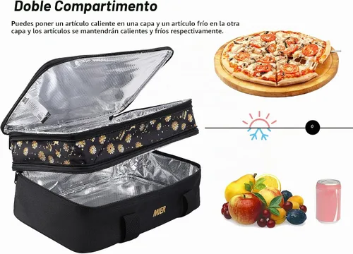Vista 3 de MIER - Porta cacerola expandible aislada para bandejas de horno de 9 x 13 pulgadas, color negro
