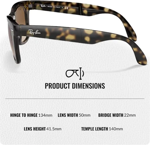 Vista 30 de Ray-Ban RB4105 WAYFARER FOLDING CLASSIC - Gafas de sol de forma cuadrada con kit oficial de gafas