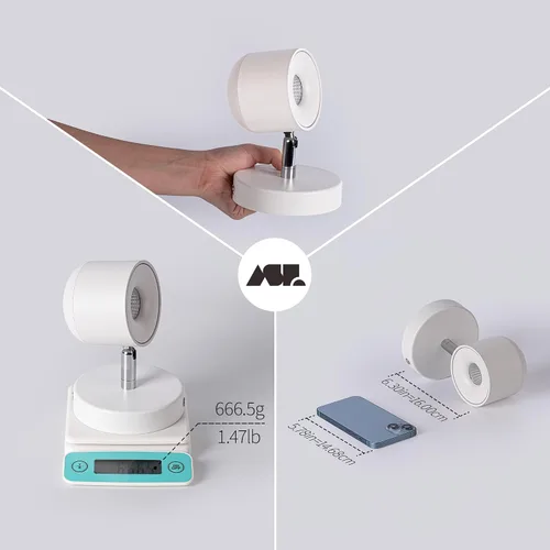 Vista 5 de Aisilan - Lámpara de pared moderna ajustable de Aisilan, lámpara de pared blanca cálida para pasillo, galería, cocina, dormitorio, 7 W, 3000 K
