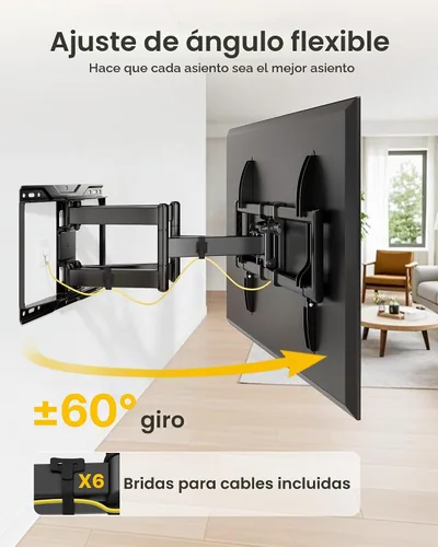 Vista 6 de MonTEK - Soporte de pared para televisores de 37 a 90 pulgadas