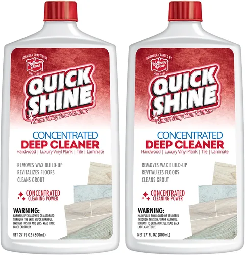 Vista 5 de Quick Shine Brillo de piso de madera dura de 64 onzas, 2 unidades Limpiador y pulido a base de plantas con carnauba Simplemente rocía y extiende