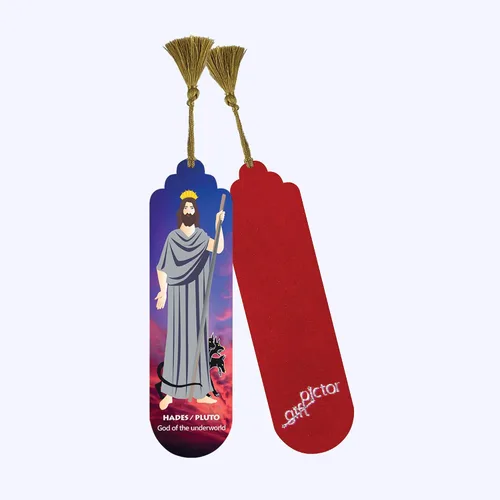 Vista 5 de Pictor Gift Myth and Hero - Juego de marcapáginas decorativo de 4 piezas, obras de arte de metal prensado con parte trasera de gamuza