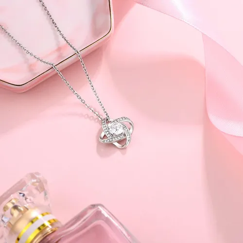 Vista 7 de UNGENT THEM Collar de nudo de amor para suegra, regalo de boda, Navidad, cumpleaños para abuela, madrastra, suegra, suegra, suegra, suegra, ahijada