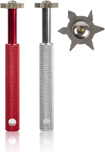 Vista 8 de HIFROM Afilador de ranuras con 6 cabezales – Afilador de ranuras para palos de golf, herramienta de reranurado y limpiador para todos los hierros