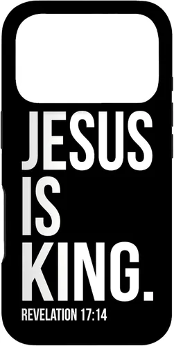 Vista 30 de Jesus is King Bible Scripture Quote Christian Case for iPhone 17