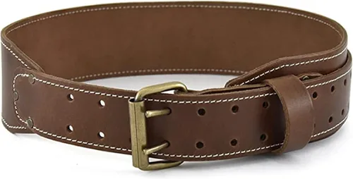 Vista 8 de Style n Craft Cinturón de trabajo de cuero de grano completo cónico de 3 pulgadas de ancho, resistente y duradero, negro (75437)