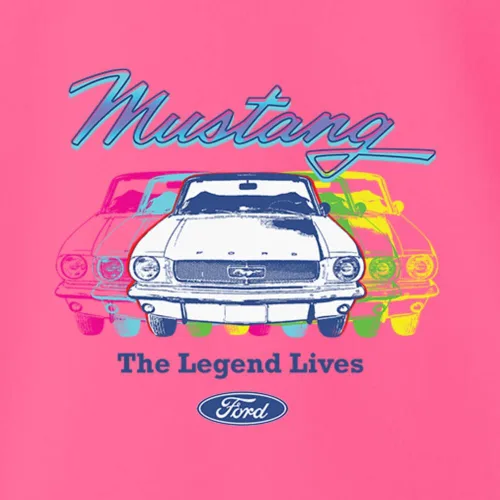 Vista 2 de Wild Bobby Ford Mustang The Legend Lives - Sudadera con capucha unisex con diseño de coches y camiones
