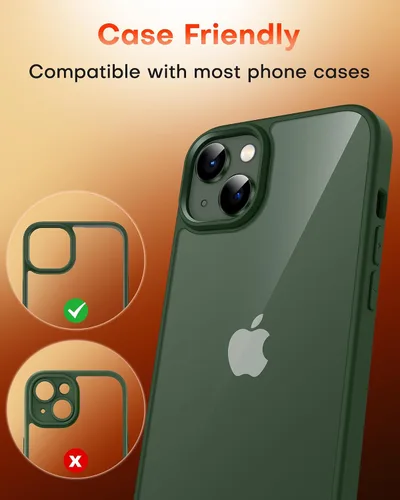 Vista 7 de TOCOL Protector de lente de cámara para iPhone 13 / iPhone 13 Mini vidrio templado HD individual resistente a los arañazos, accesorios compatibles