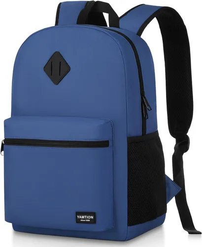 Vista 11 de YAMTION Mochila escolar, mochila clásica unisex para adolescentes con puerto USB para escuela secundaria, universidad, oficina, trabajo, viajes