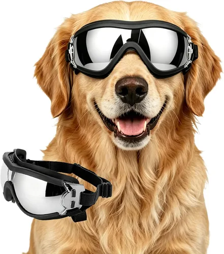 Vista 13 de Antiparras anteojos de sol para gatos o perros pequeños, Negro Negro clásico