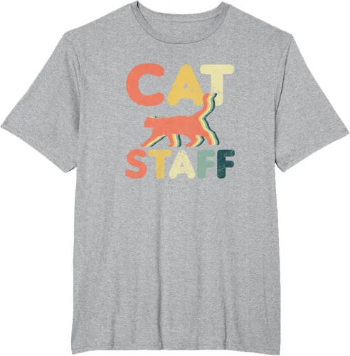 Vista 32 de Cat Servant Design Vintage Retro Staff Gift T-Shirt for Men Women