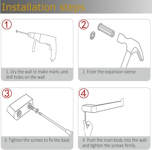 Vista 9 de RANDOM Portarrollos de papel higiénico de oro cepillado, accesorios de hardware de baño SUS 304 de acero inoxidable moderno soporte de rollo