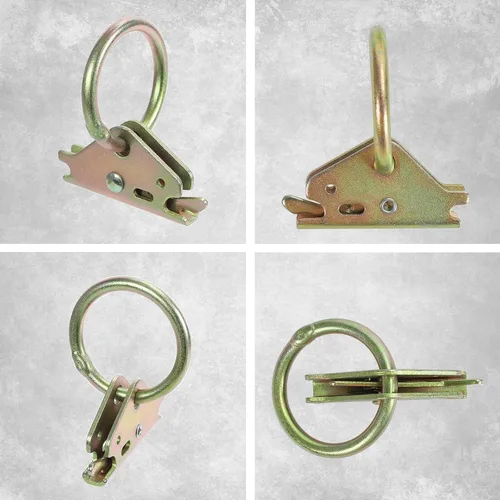 Vista 2 de Paquete de 20 anclajes de amarre de acero con junta tórica para sistema de amarre de remolque, accesorios de riel E para asegurar la carga