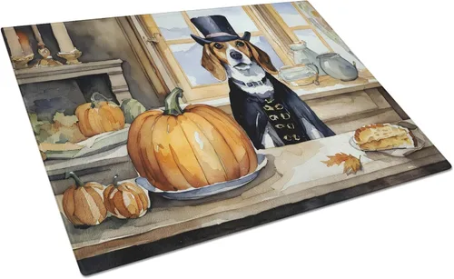 Vista 82 de Caroline's Treasures DAC1720LCB Affenpinscher - Tabla de cortar de vidrio con calabazas para cocina de otoño, grande, decorativa, de vidrio