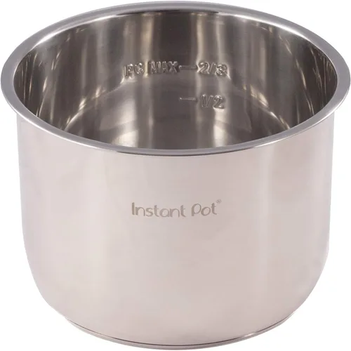Vista 5 de Instant Pot IP-POT-SS304-60 - Olla interior de acero inoxidable auténtico, 6 cuartos de galón y olla interior de cerámica, 6 cuartos de galón